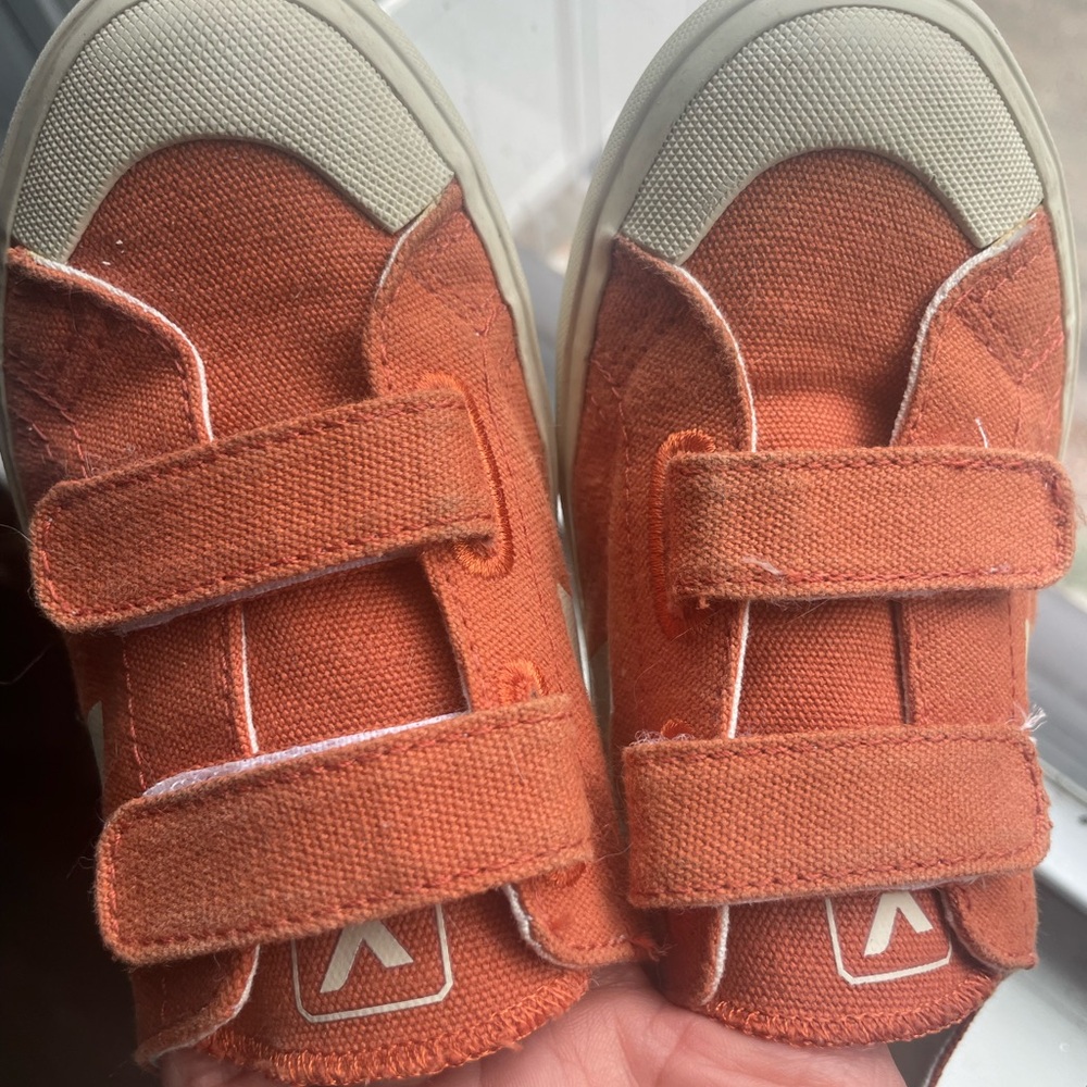 Veja Orange Velcro Sneakers Retro-Inspired Casual - Picture 7 of 8